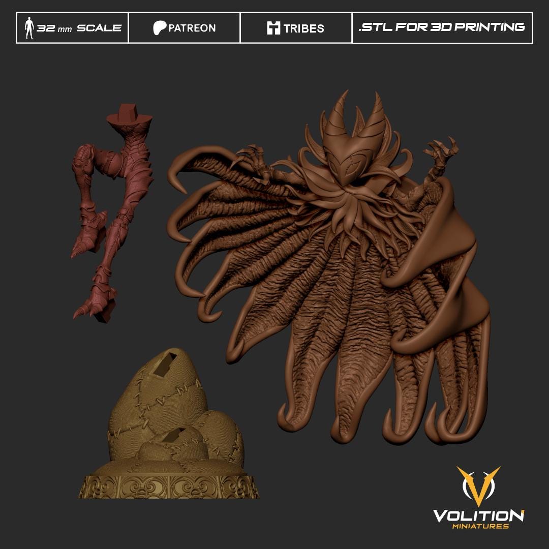 Nightmare King Grimm Miniature | 32mm Resin Figurine, Diorama Base