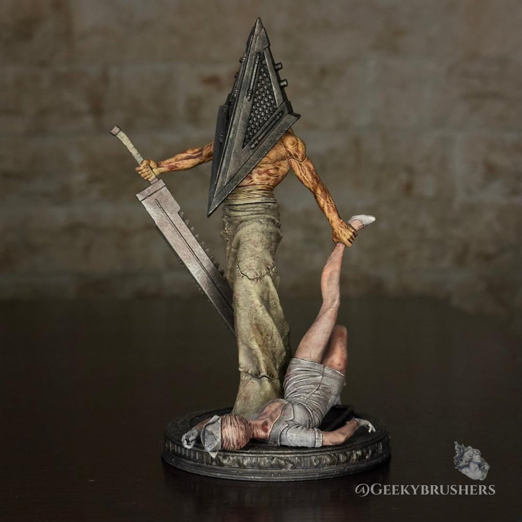 Pyramid Head Silent Hill Statue | Hand-Painted Resin Diorama (140mm)