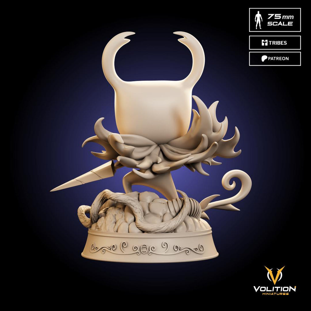 Hollow Knight Figure | Hand-Painted or Unpainted Resin Statue | 75mm & 32mm Scale
