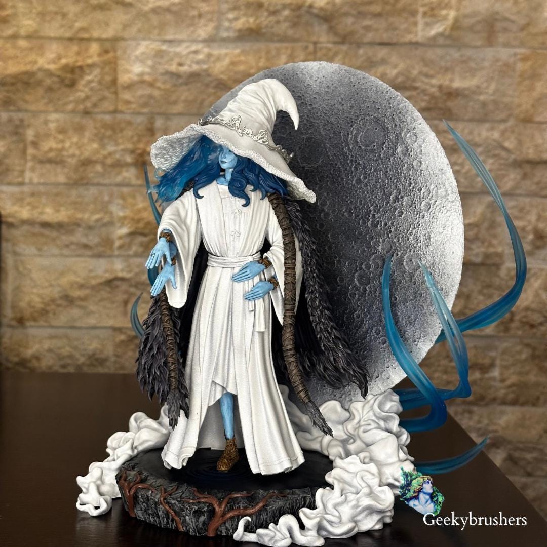 Ranni the Moon witch, Hand-Painted Resin Statue, Fan art Elden Ring Collectible