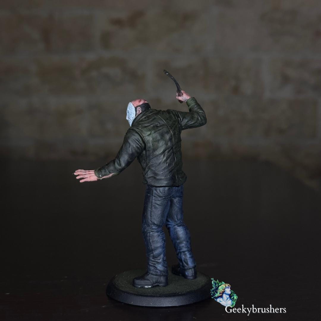 Jason Vorhees Friday 13th mini Figure| Halloween collectible | Hand-Painted Resin Diorama (75mm)