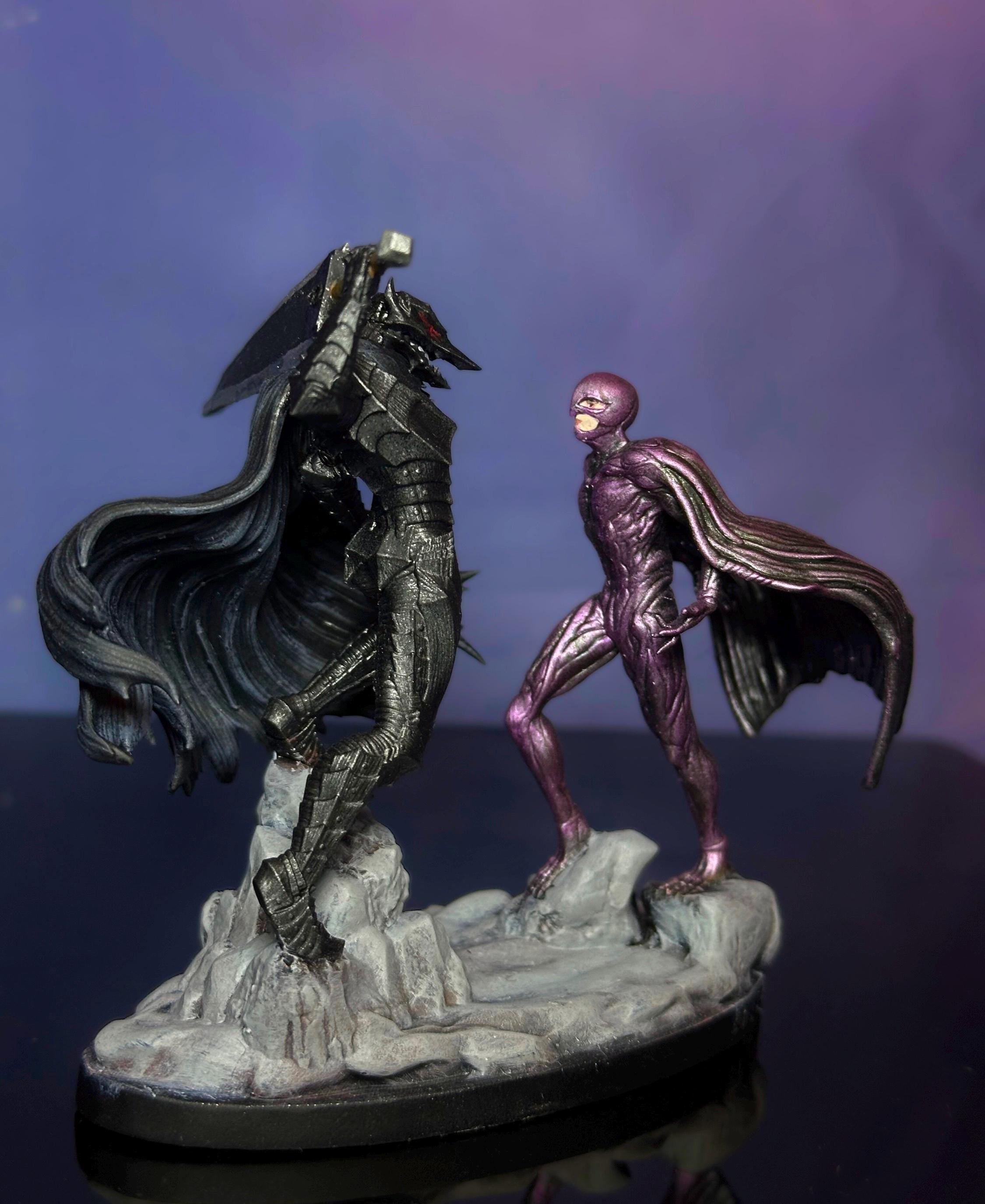 Guts vs Femto Mini Figure – 3" Handmade Resin Statue | Painted or Unpainted Berserk Collectible | Final battle