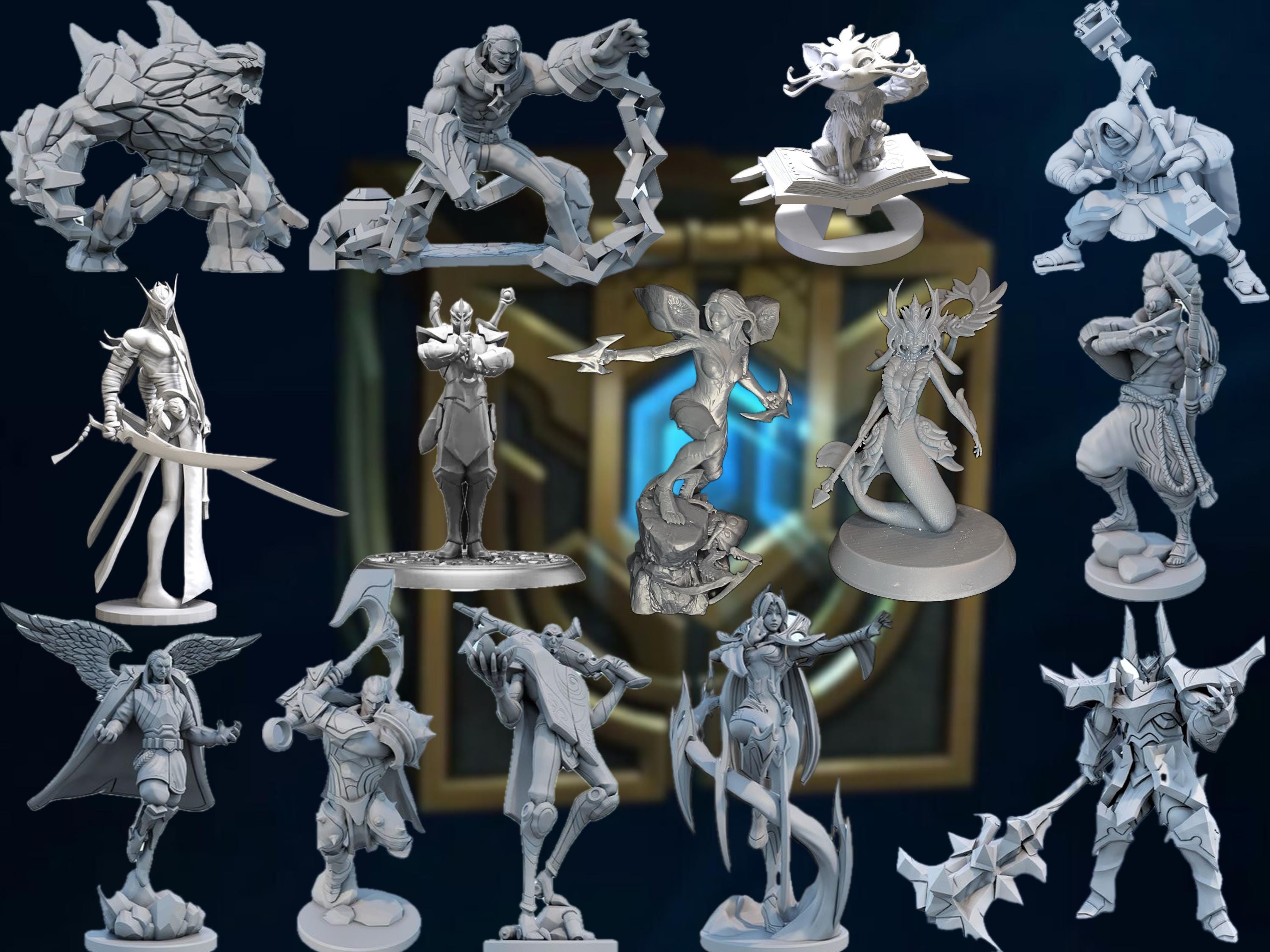 League of Legends Champion Miniatures – 3 inches/ 70-80mm Collectible Figurines