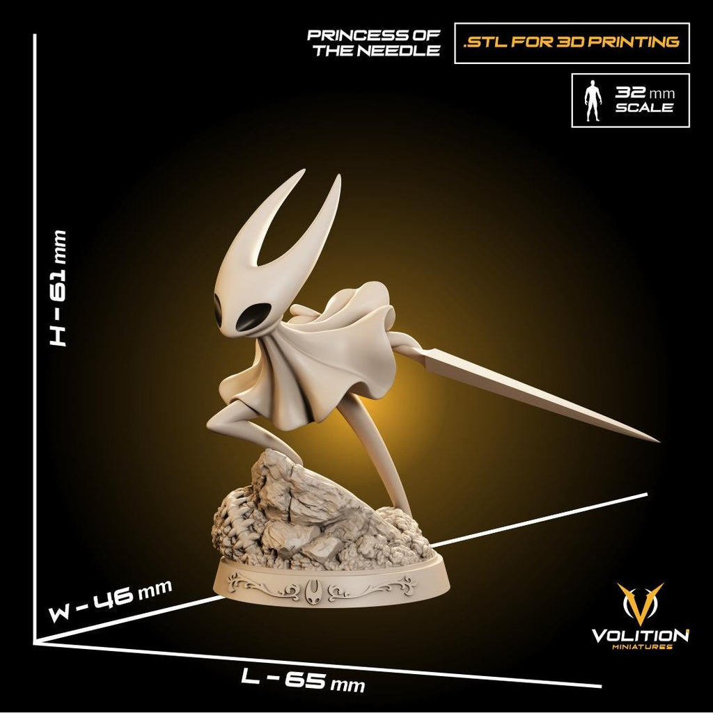 Hand-Painted Hornet Hollow Knight Figure | Resin Fan Art Statue