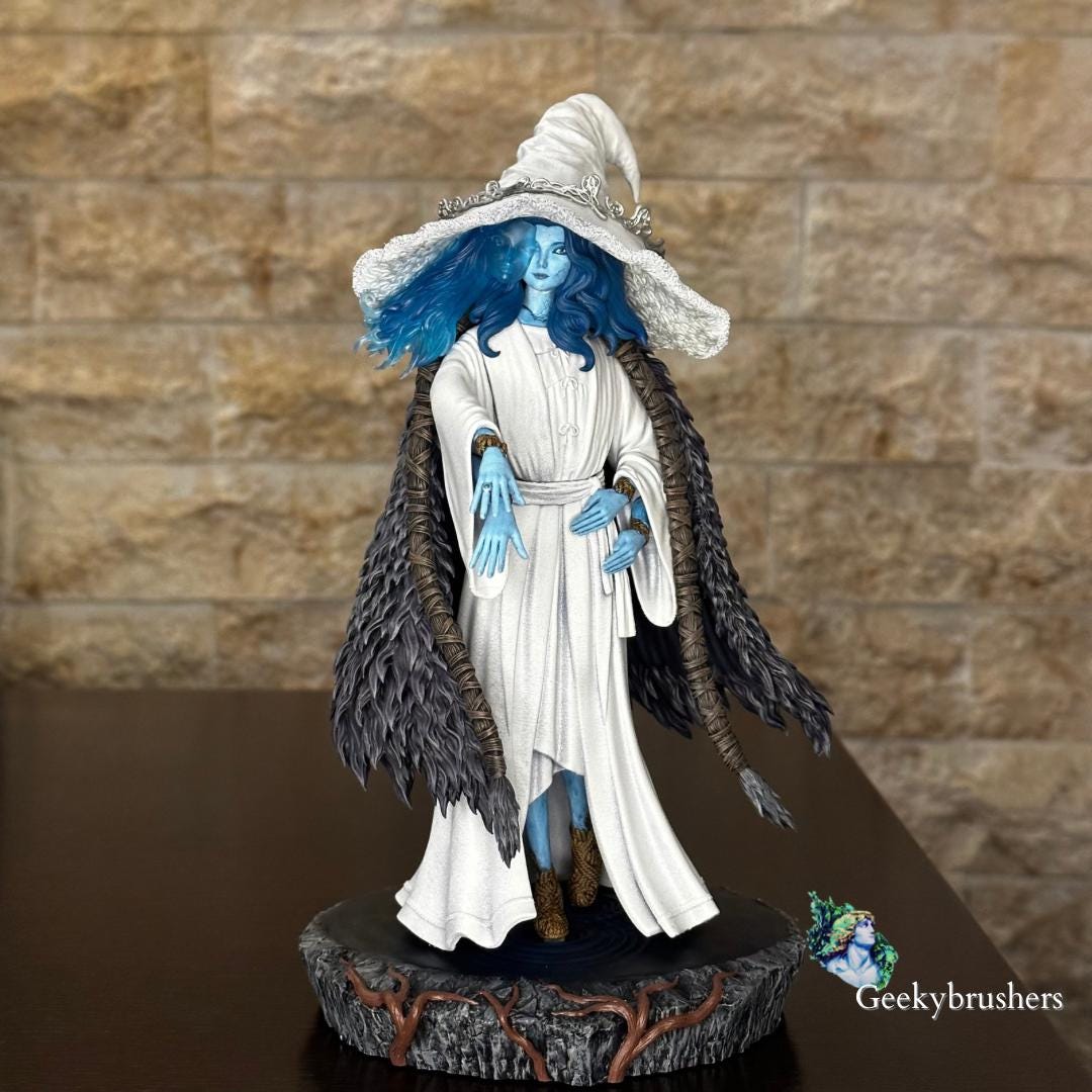 Ranni the Moon witch, Hand-Painted Resin Statue, Fan art Elden Ring Collectible