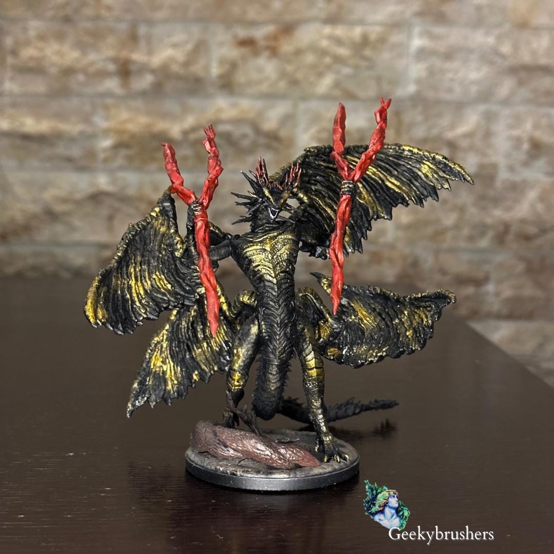 Lichdragon Fortissax, Hand-Painted Resin Statue, Elden Ring Collectible Fanart