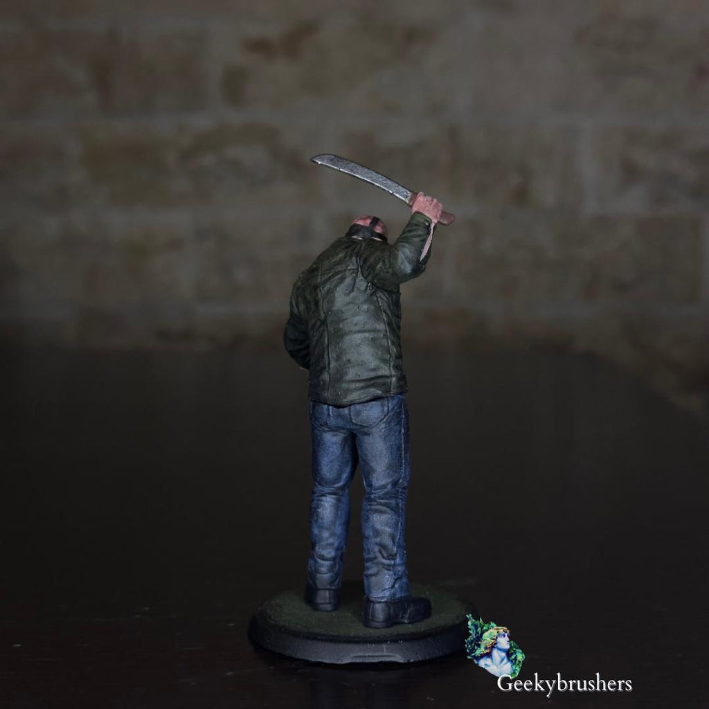 Jason Vorhees Friday 13th mini Figure| Halloween collectible | Hand-Painted Resin Diorama (75mm)