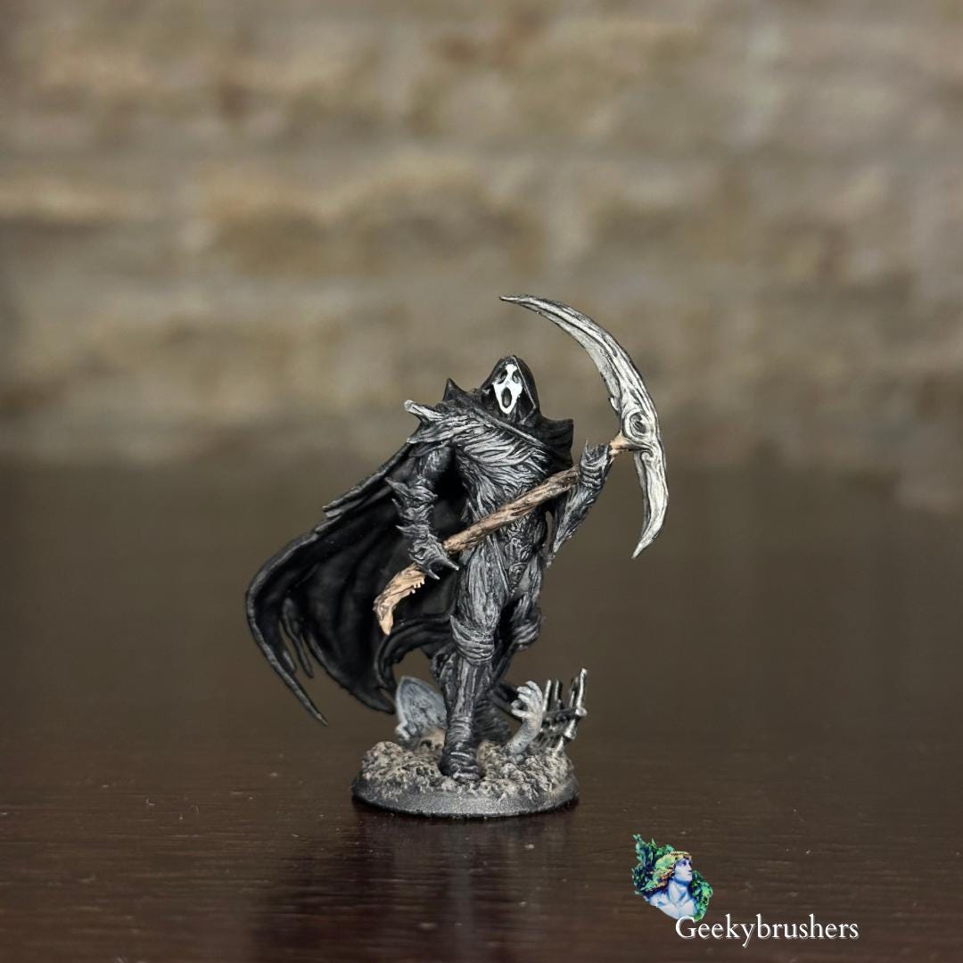 Ghostface Death miniature 32mm | Halloween collectible | Hand-Painted Resin mini