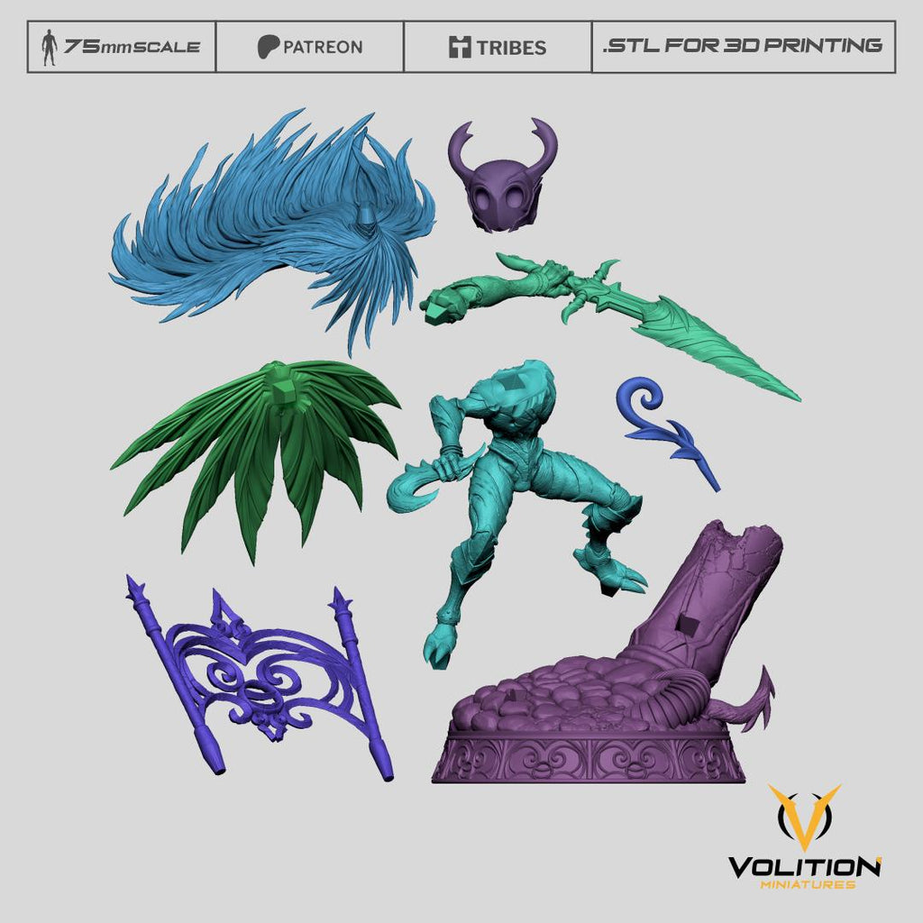Knight from Hollow Knight | Hollow Knight Resin 75mm Figure|Highly Detailed| VolitionMiniatures Model | Painted & Unpainted |Diorama