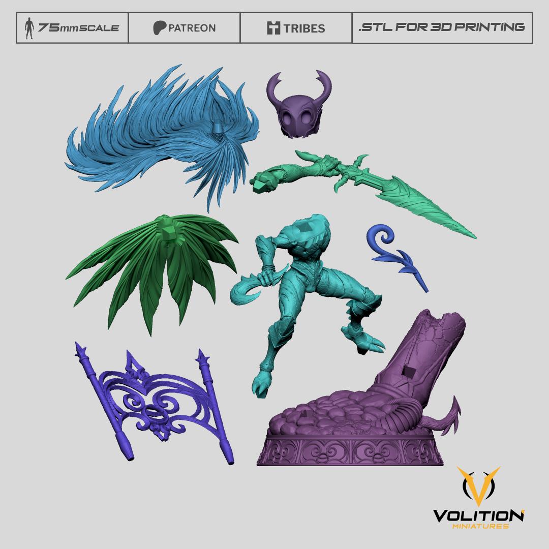 Knight from Hollow Knight | Hollow Knight Resin 75mm Figure|Highly Detailed| VolitionMiniatures Model | Painted & Unpainted |Diorama