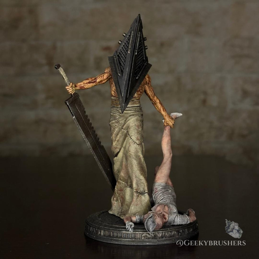 Pyramid Head Silent Hill Statue | Hand-Painted Resin Diorama (140mm)