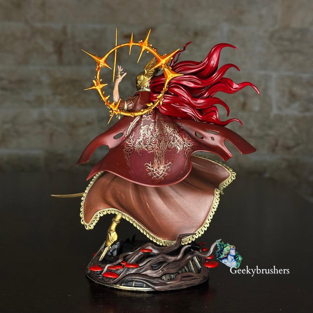 Malenia, Blade of Miquella, Hand-Painted Resin Statue, Elden Ring Collectible Fanart