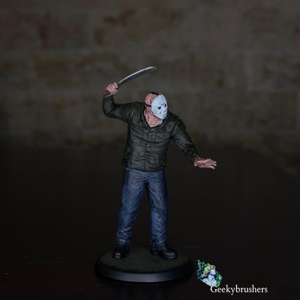 Jason Vorhees Friday 13th mini Figure| Halloween collectible | Hand-Painted Resin Diorama (75mm)