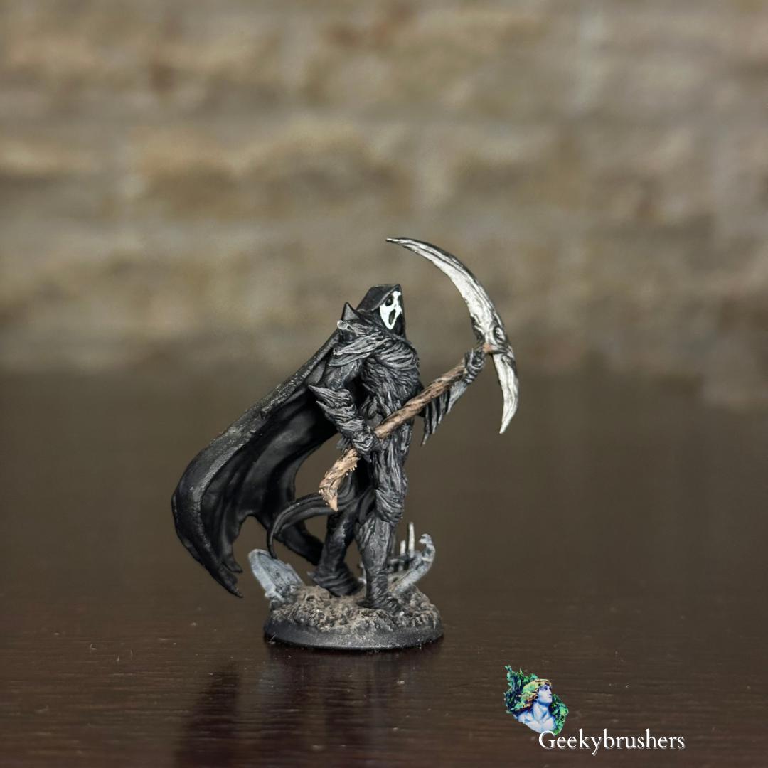 Ghostface Death miniature 32mm | Halloween collectible | Hand-Painted Resin mini