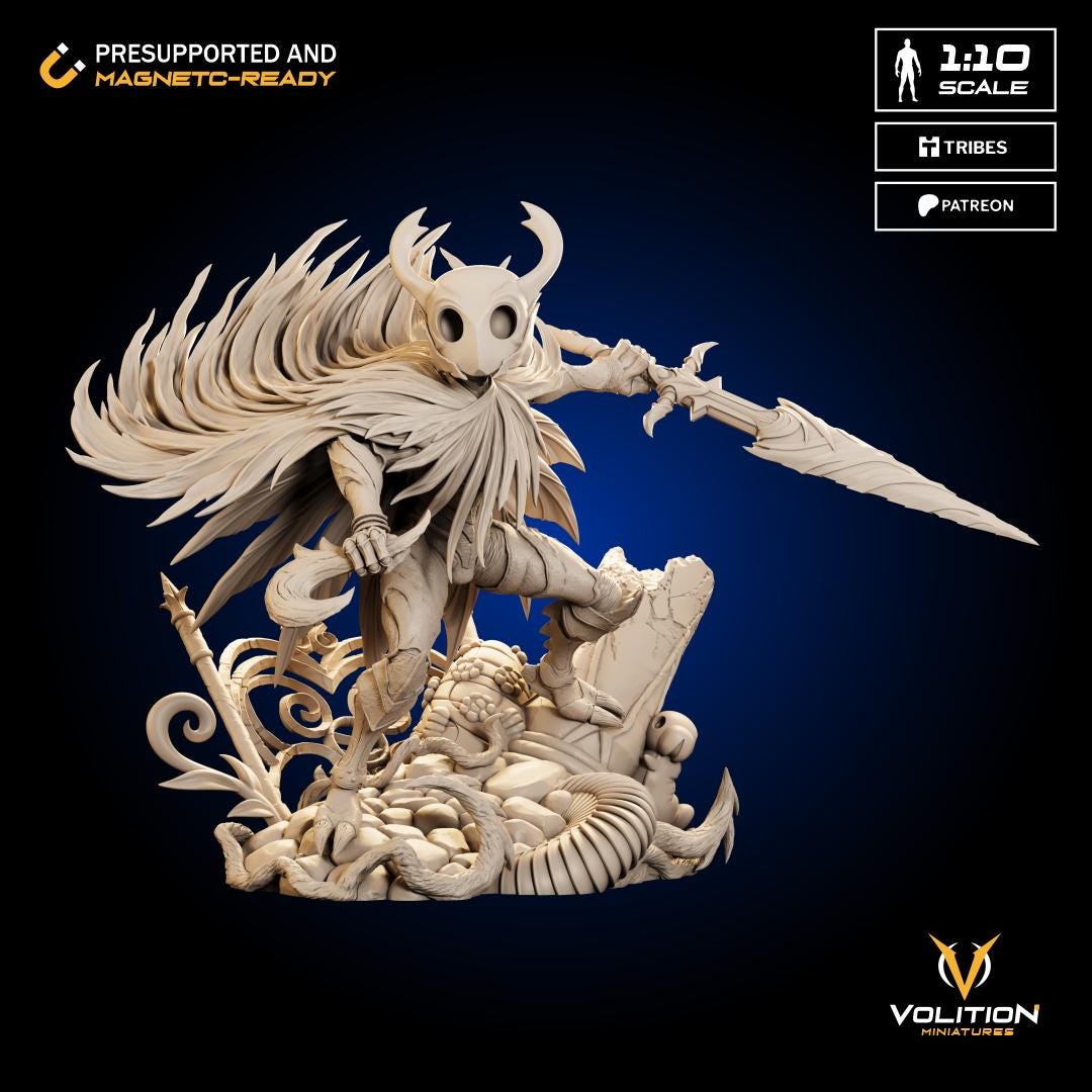 Knight  from Hollow Knight | 1:10 Statue |Highly Detailed| VolitionMiniatures Model | Painted-Unpainted |Diorama