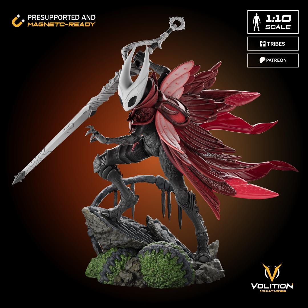 Hornet  from Hollow Knight Silksong| 1:10 Statue |Highly Detailed| VolitionMiniatures Model | Painted-Unpainted |Diorama Fanart