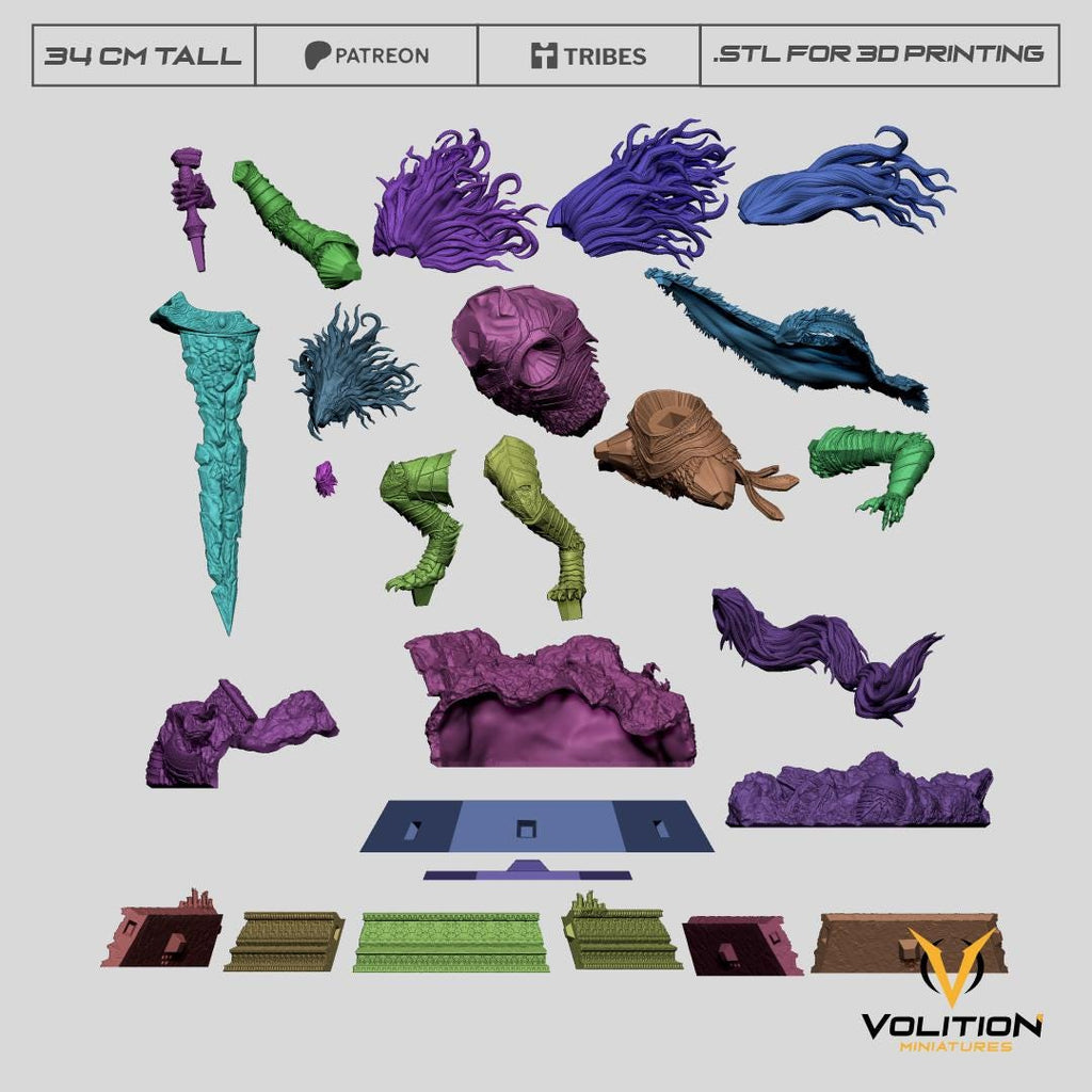 Maliketh the Black Blade | Elden Ring Resin Statue or Figure | Painted & Unpainted | 16K Resolution | Smooth Resin | Volition Miniatures