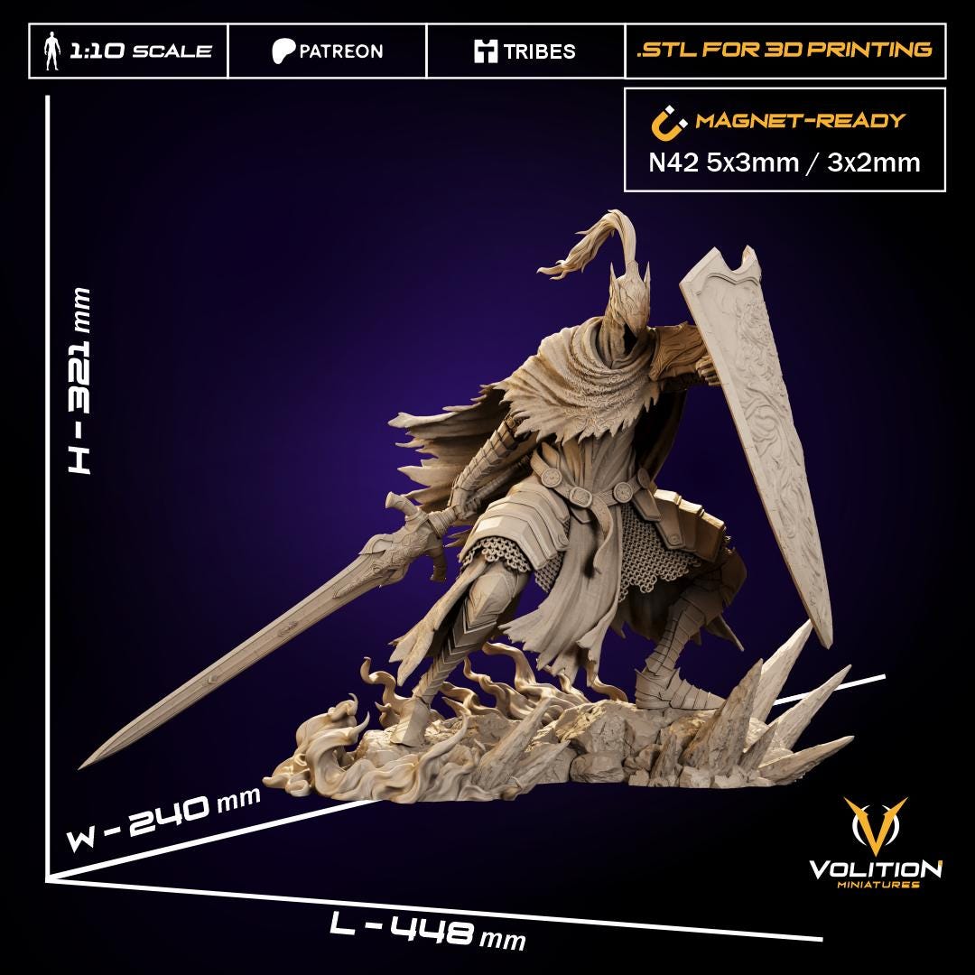 Artorias the abysswalker| 1:10 Dark Souls Statue |Highly Detailed| VolitionMiniatures Model | Painted-Unpainted |Diorama Fanart