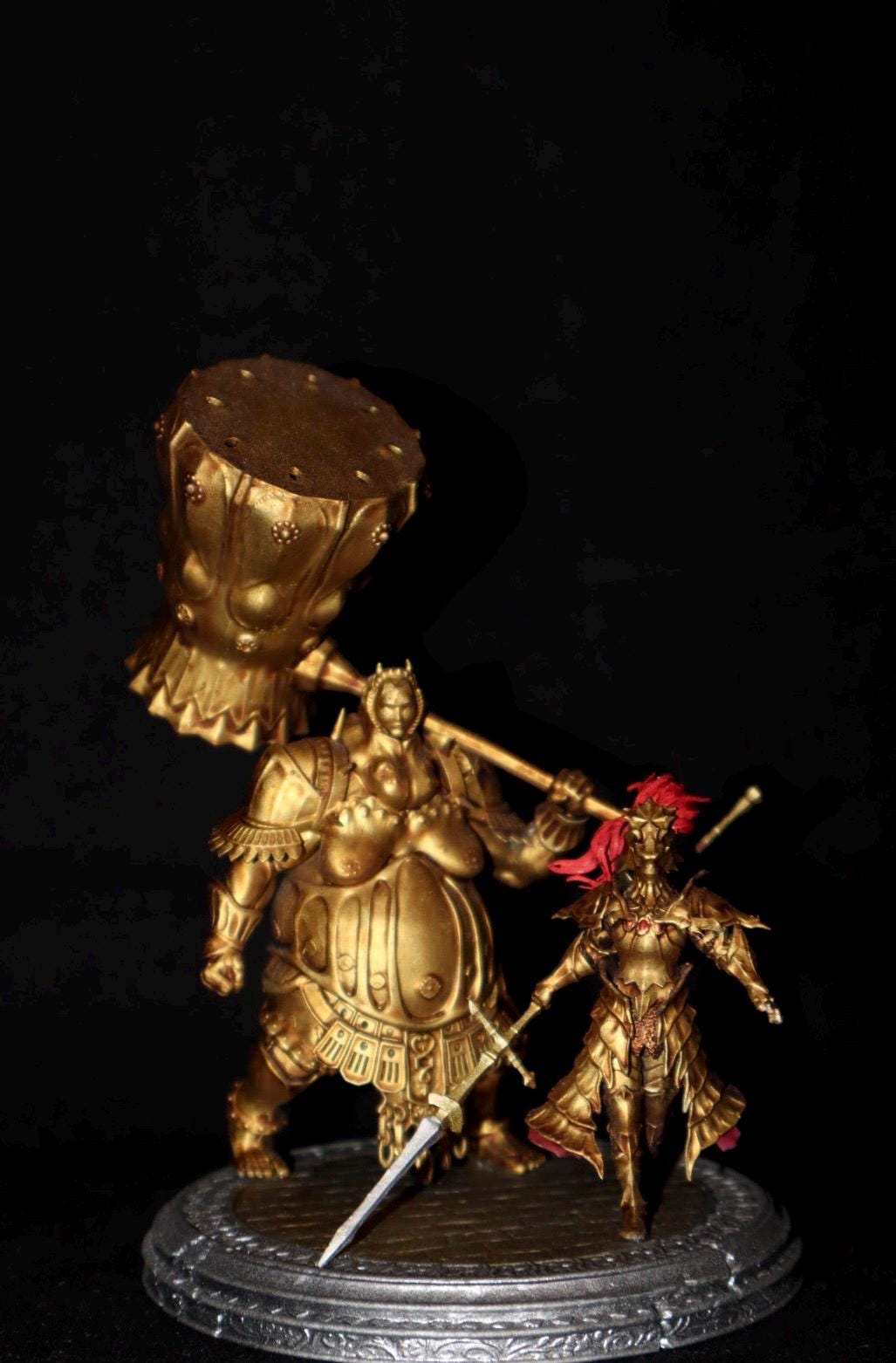 Ornstein and Smough resin figures, statue, Dark Souls remastered
