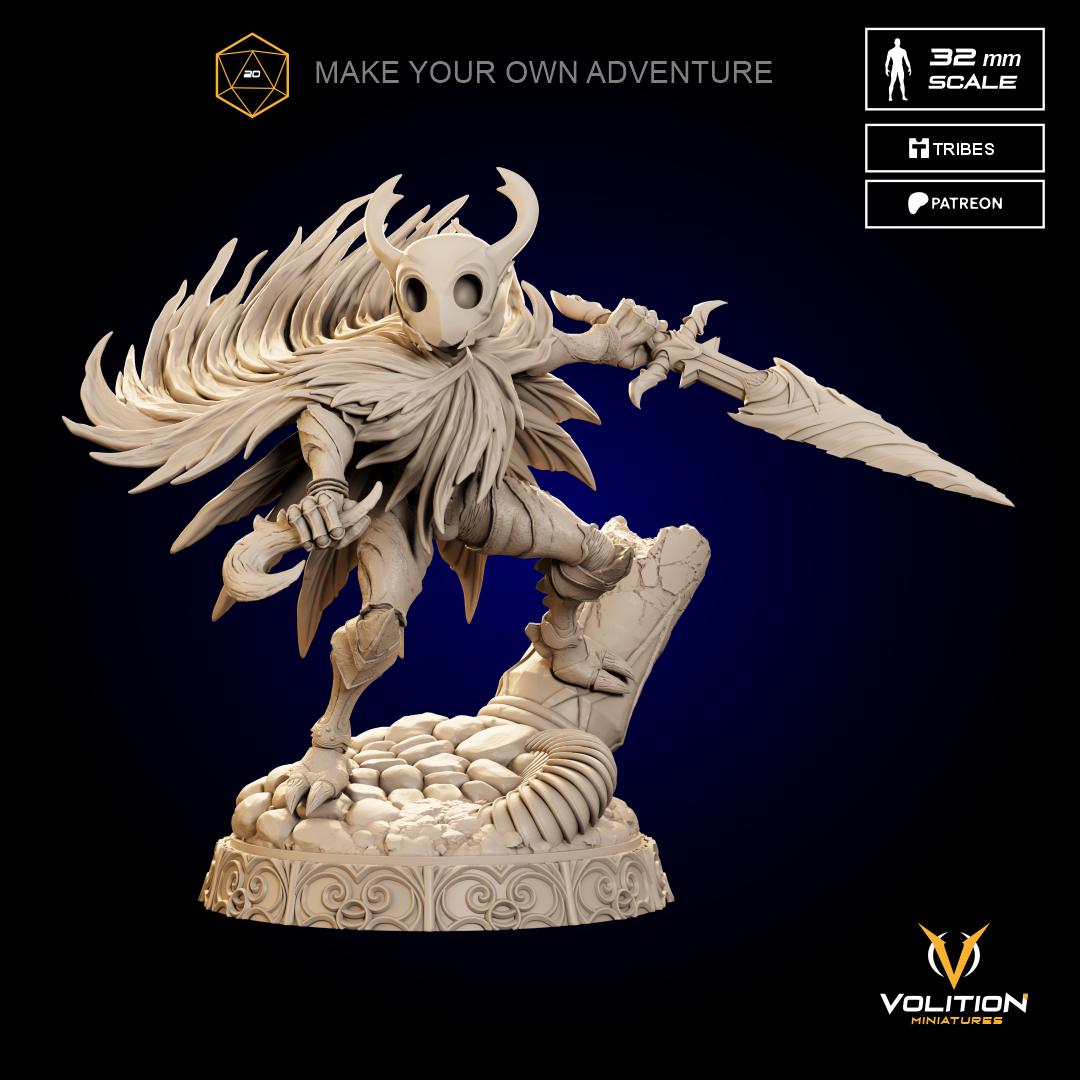 Hollow Knight Miniature | 32mm Resin Figurine, Diorama Base