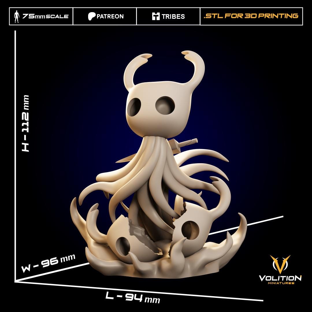 Shadow Hollow Knight  Resin Figure | VolitionMiniatures 75mm Diorama