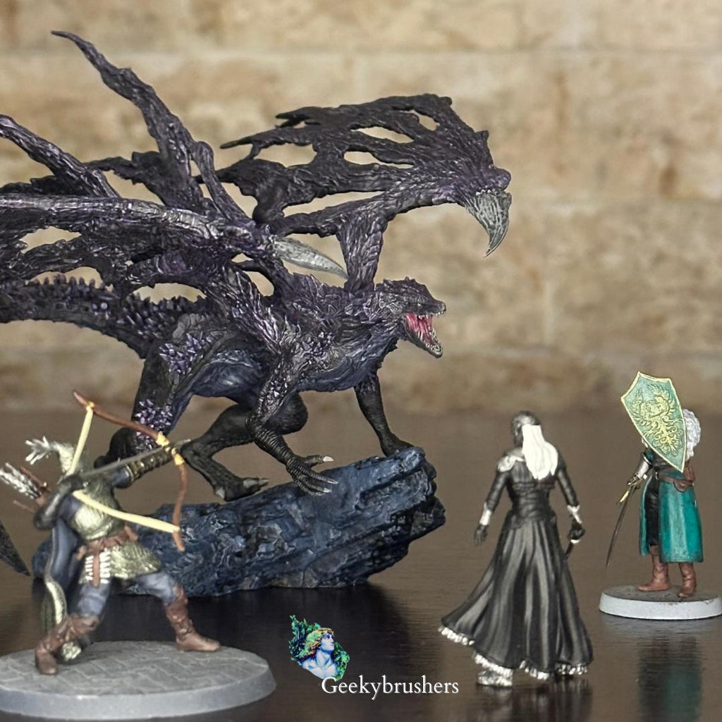 Darkeater Midir from dark souls 3, resin figure, diorama, dragon, gamer gift