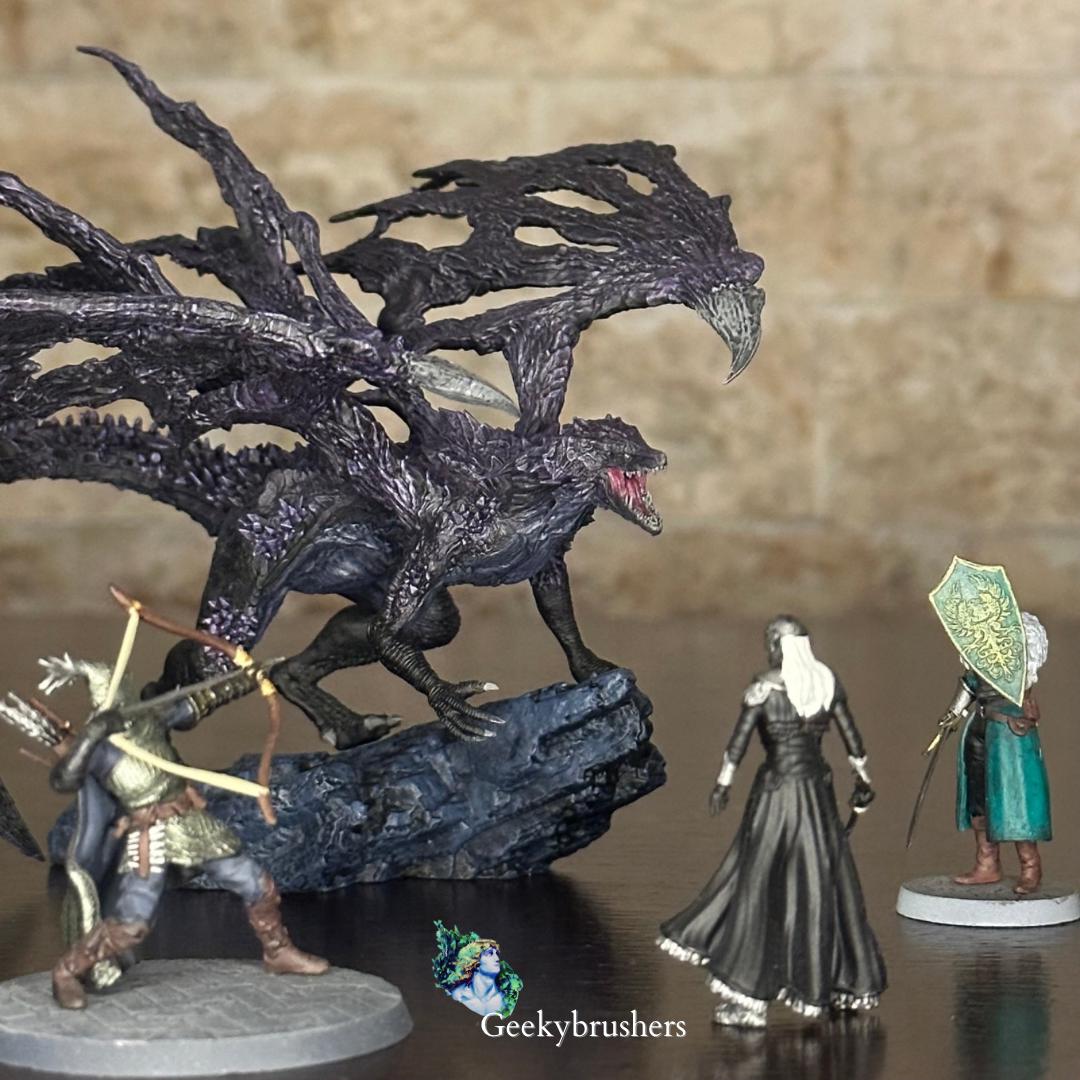 Darkeater Midir from dark souls 3, resin figure, diorama, dragon, gamer gift