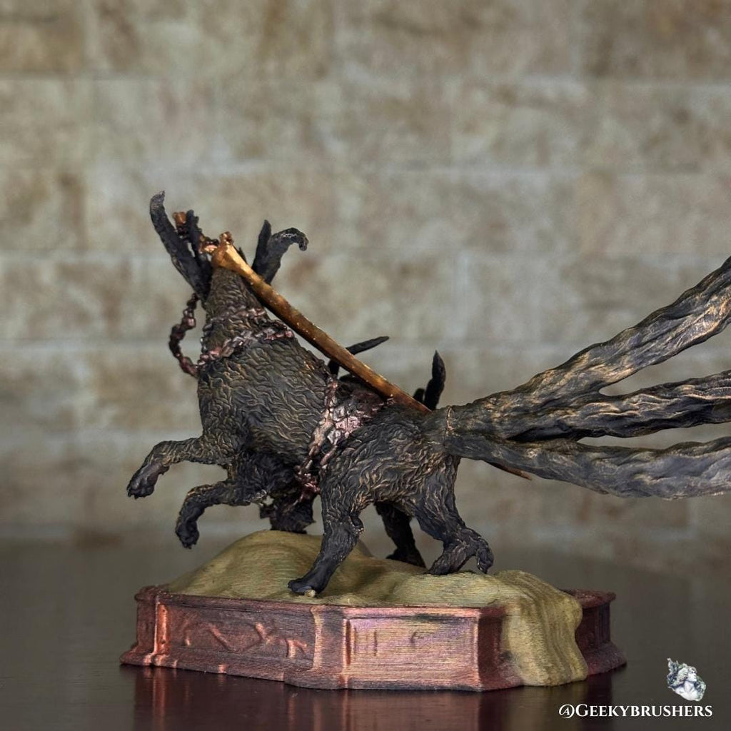 Gladius Beast of Night | Tricephalos | Elden Ring: Nightreign Resin Figure | Painted or Unpainted | Fromsoftware statue