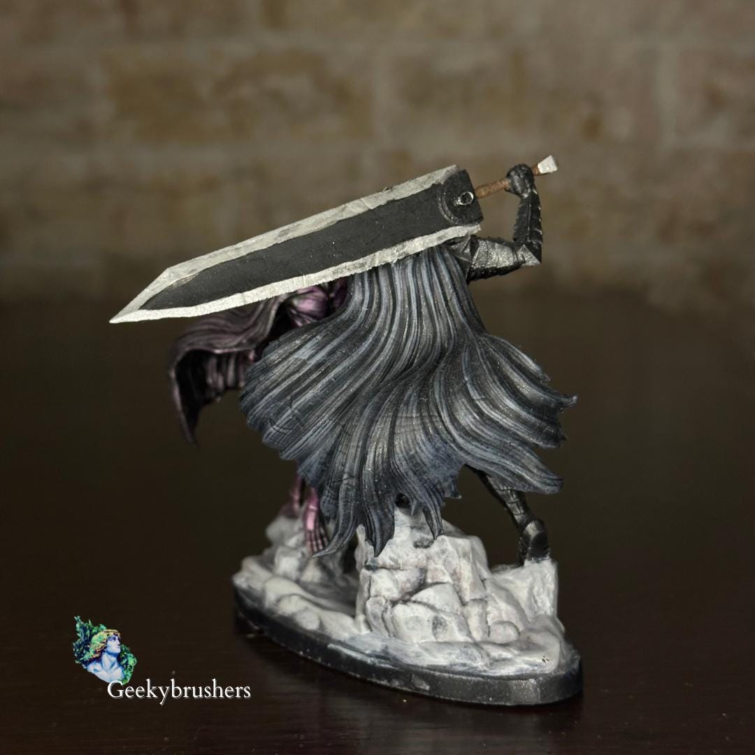Guts vs Femto Mini Figure – 3" Handmade Resin Statue | Painted or Unpainted Berserk Collectible | Final battle