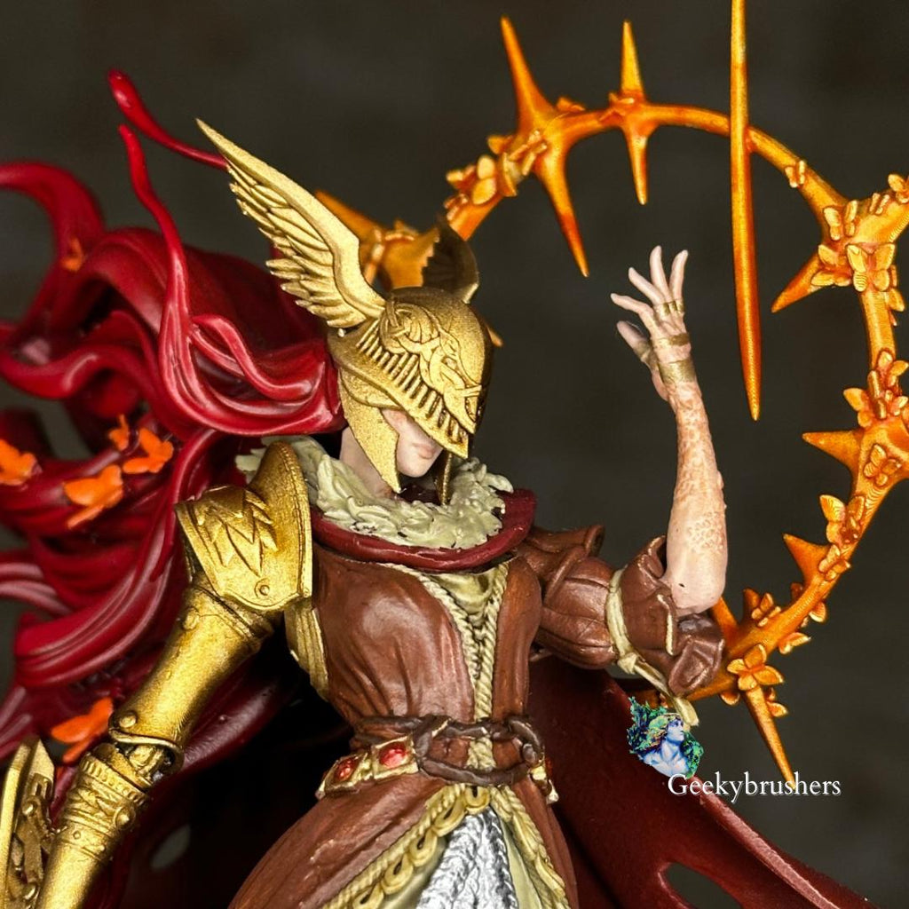 Malenia, Blade of Miquella, Hand-Painted Resin Statue, Elden Ring Collectible Fanart