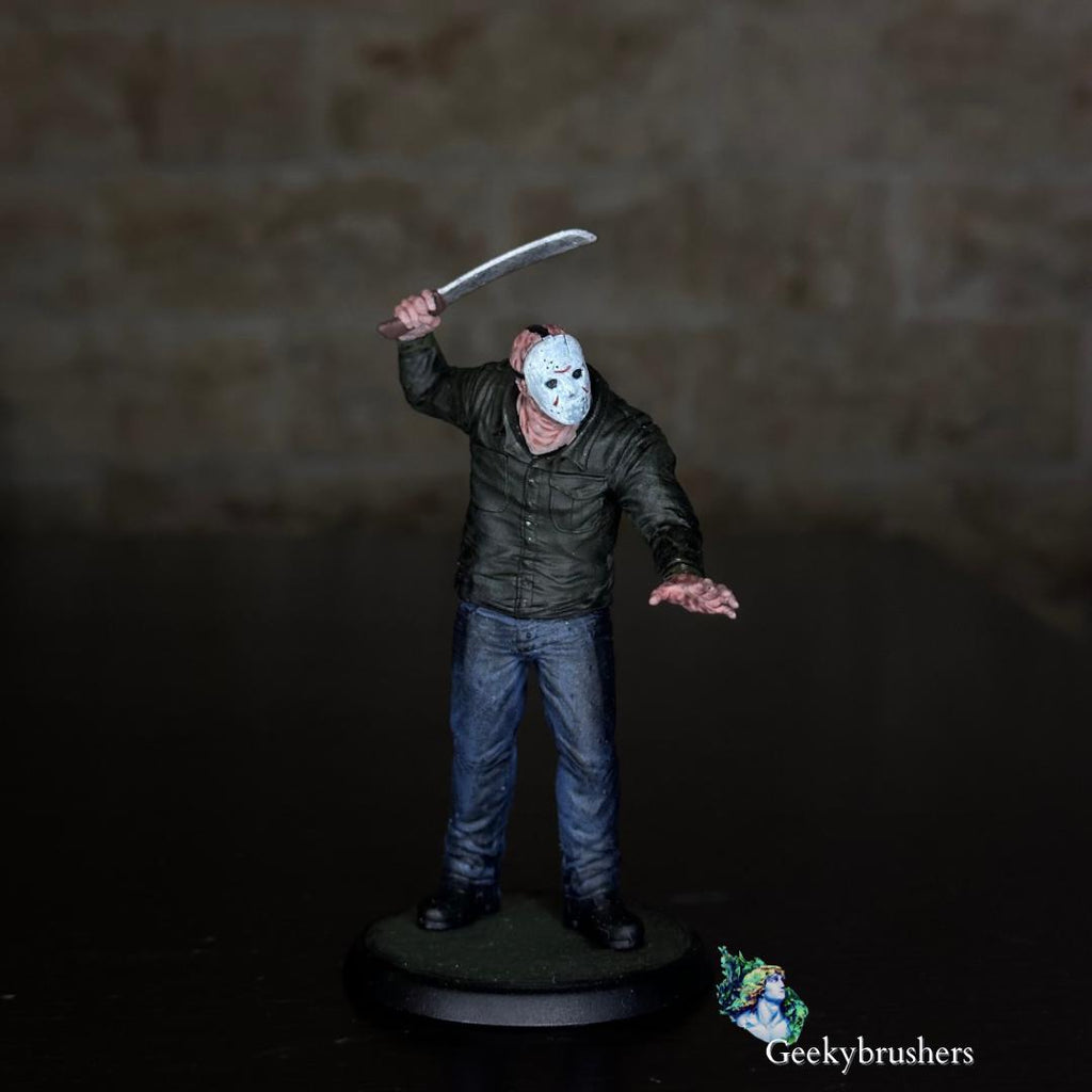 Jason Vorhees Friday 13th mini Figure| Halloween collectible | Hand-Painted Resin Diorama (75mm)