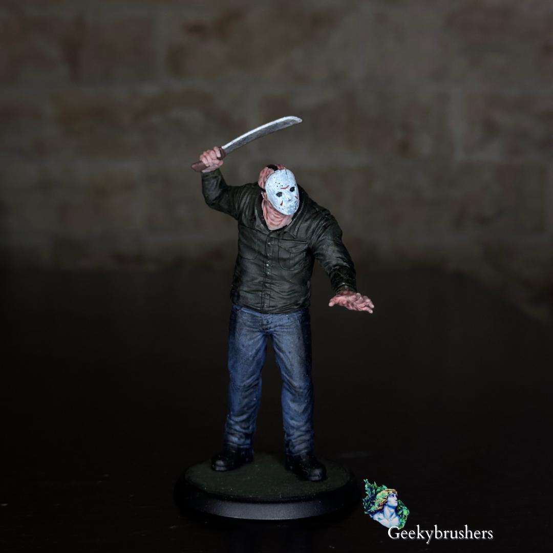 Jason Vorhees Friday 13th mini Figure| Halloween collectible | Hand-Painted Resin Diorama (75mm)