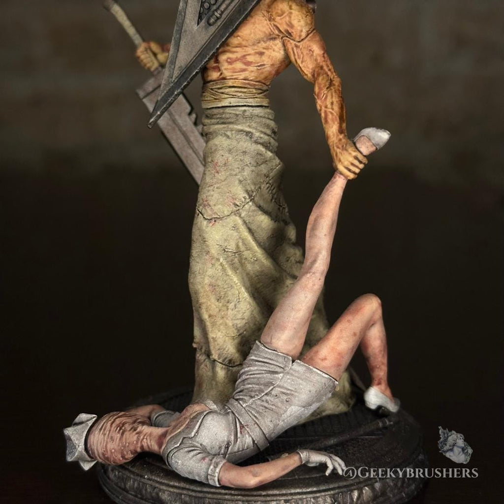 Pyramid Head Silent Hill Statue | Hand-Painted Resin Diorama (140mm)