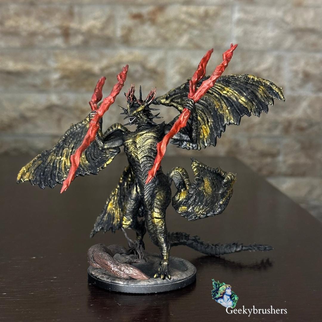 Lichdragon Fortissax, Hand-Painted Resin Statue, Elden Ring Collectible Fanart