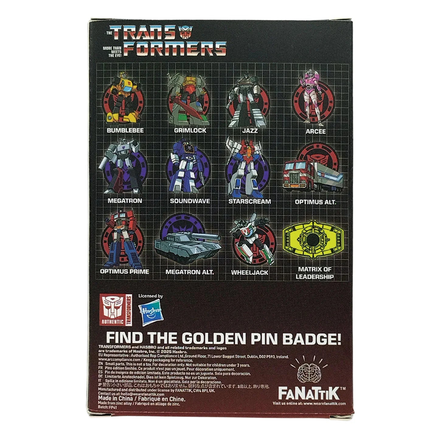 Transformers Mystery Pin Badges (12 τμχ)