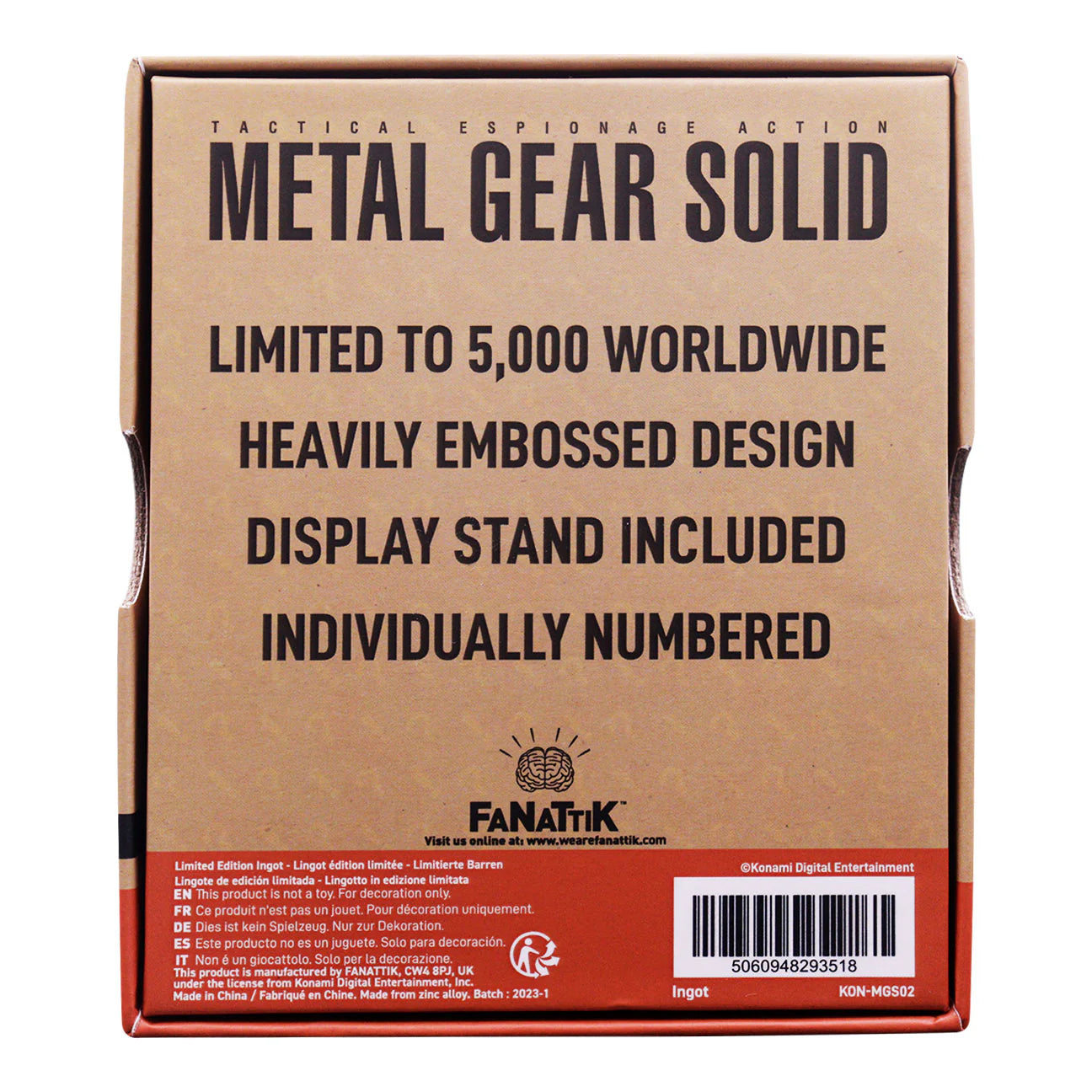 Metal Gear Solid FOXHOUND Insignia Limited Edition Ingot