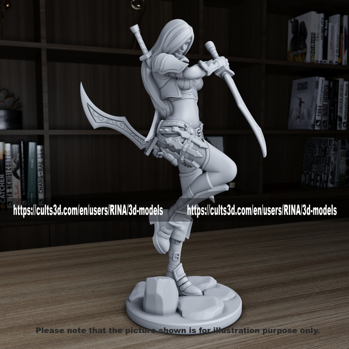 Katarina 3D Printed Figure