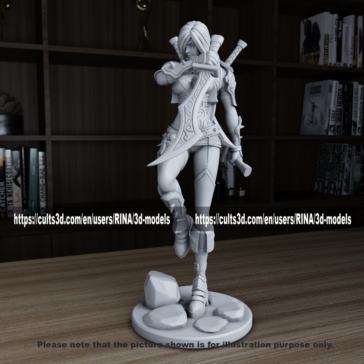 Katarina 3D Printed Figure