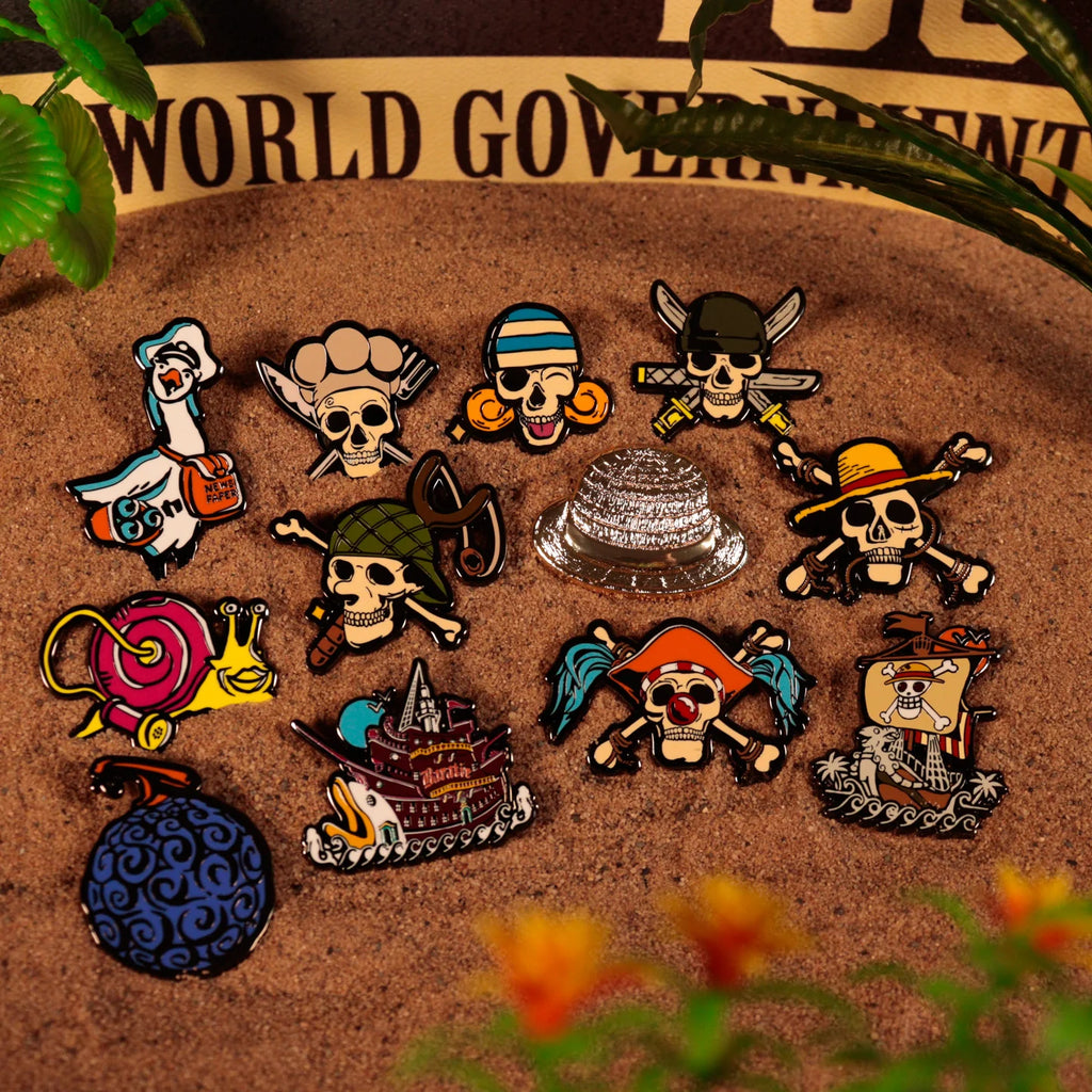 One Piece Mystery Pin Badge CDU Containing 12 Blind Boxes