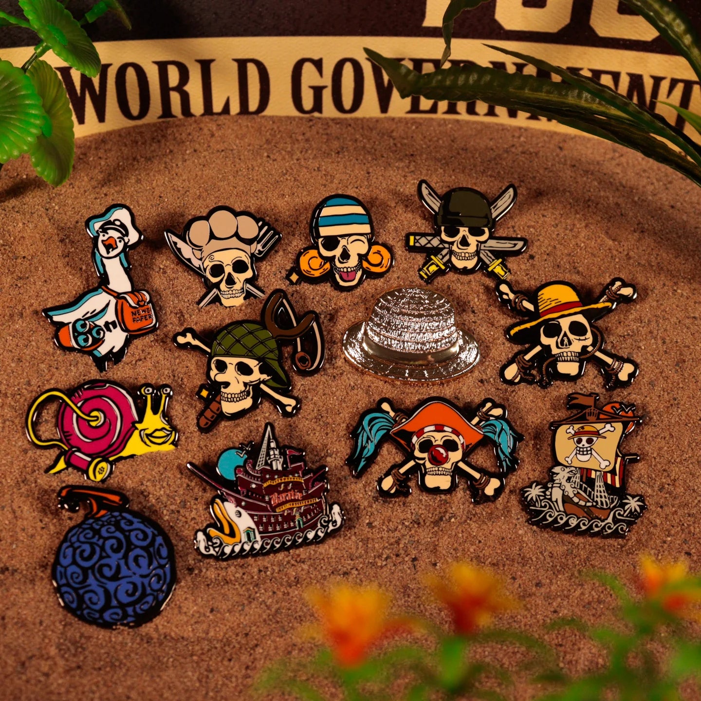 One Piece Mystery Pin Badge CDU Containing 12 Blind Boxes