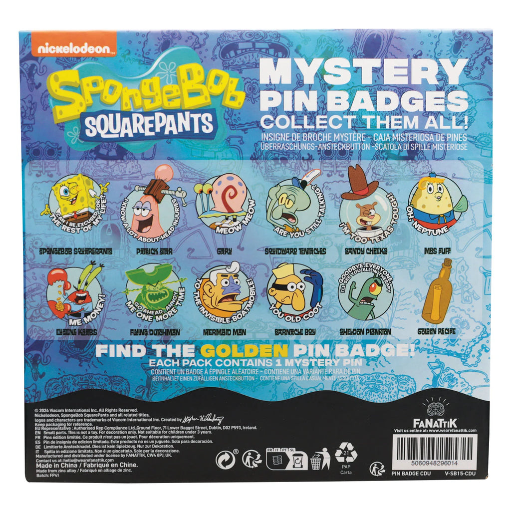 SpongeBob SquarePants Mystery Pin Badge CDU