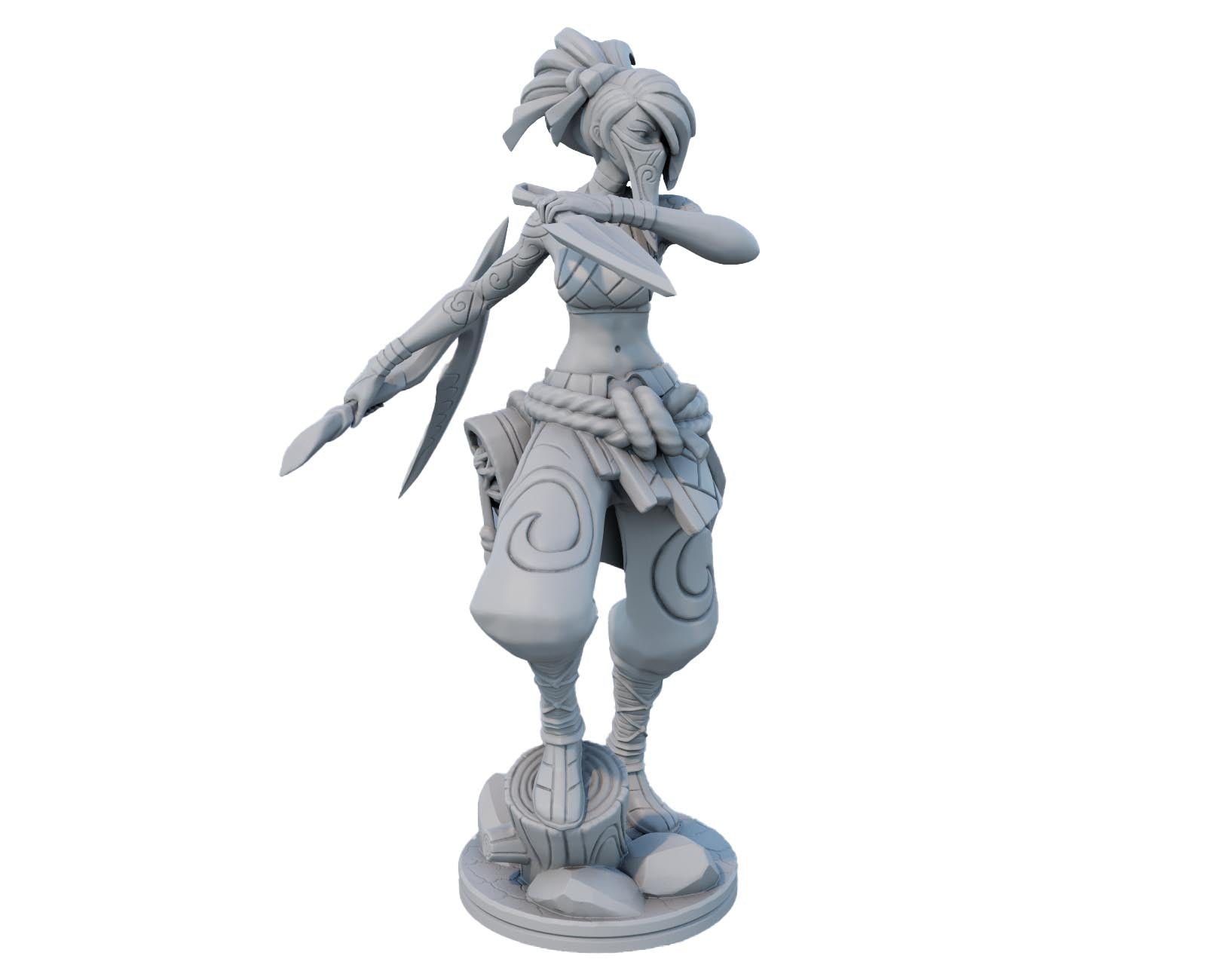 Akali 3D Printed Figure