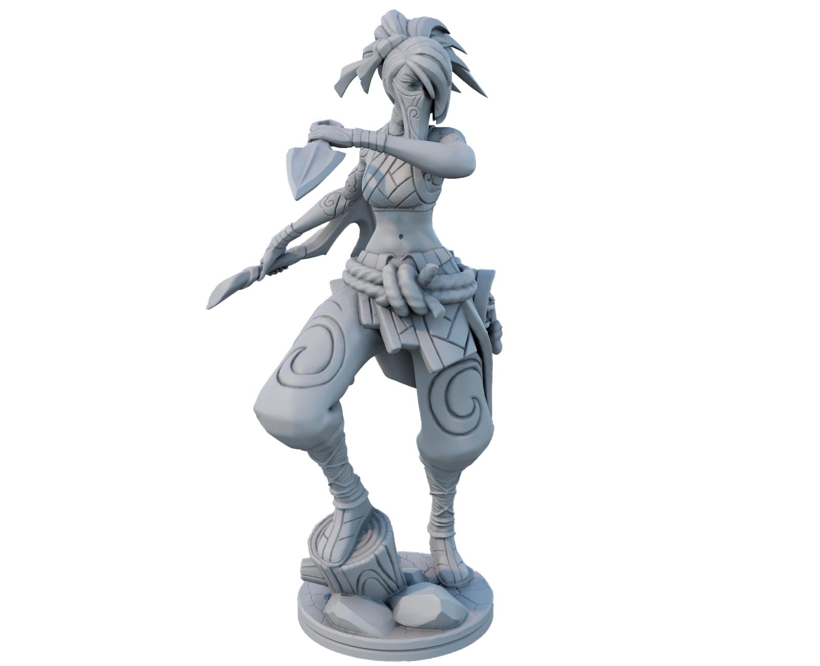 Akali 3D Printed Figure