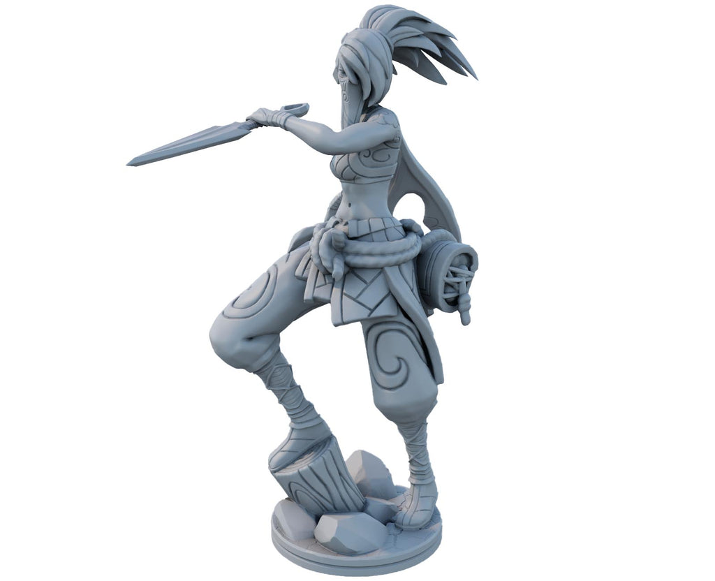 Akali 3D Printed Figure