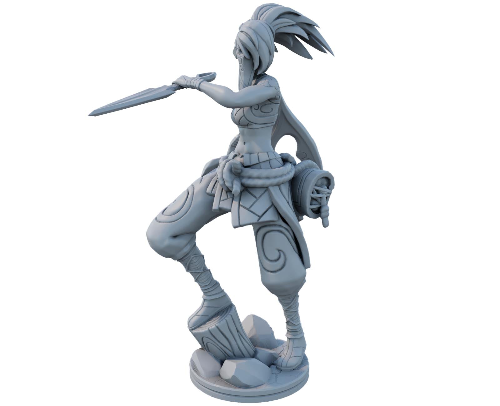 Akali 3D Printed Figure