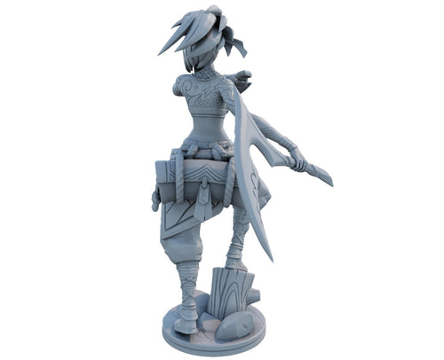 Akali 3D Printed Figure
