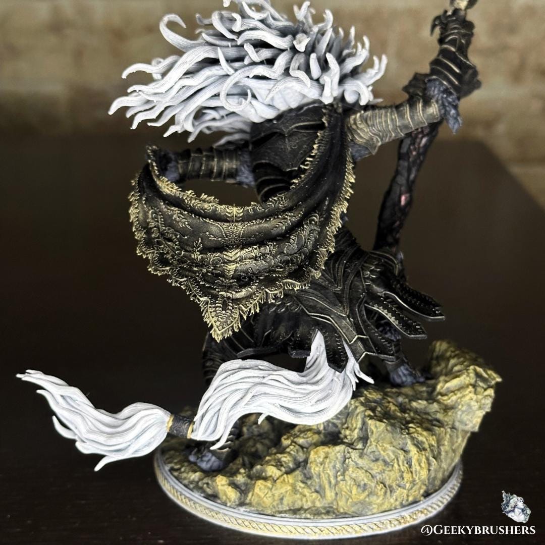 Maliketh the Black Blade | Elden Ring Resin Statue or Figure | Painted & Unpainted | 16K Resolution | Smooth Resin | Volition Miniatures