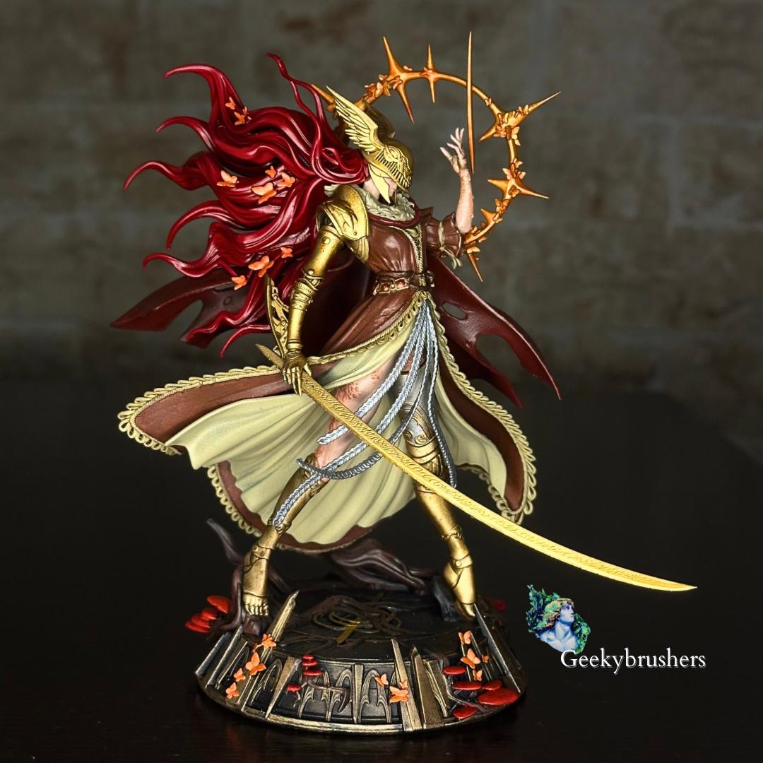 Malenia, Blade of Miquella, Hand-Painted Resin Statue, Elden Ring Collectible Fanart