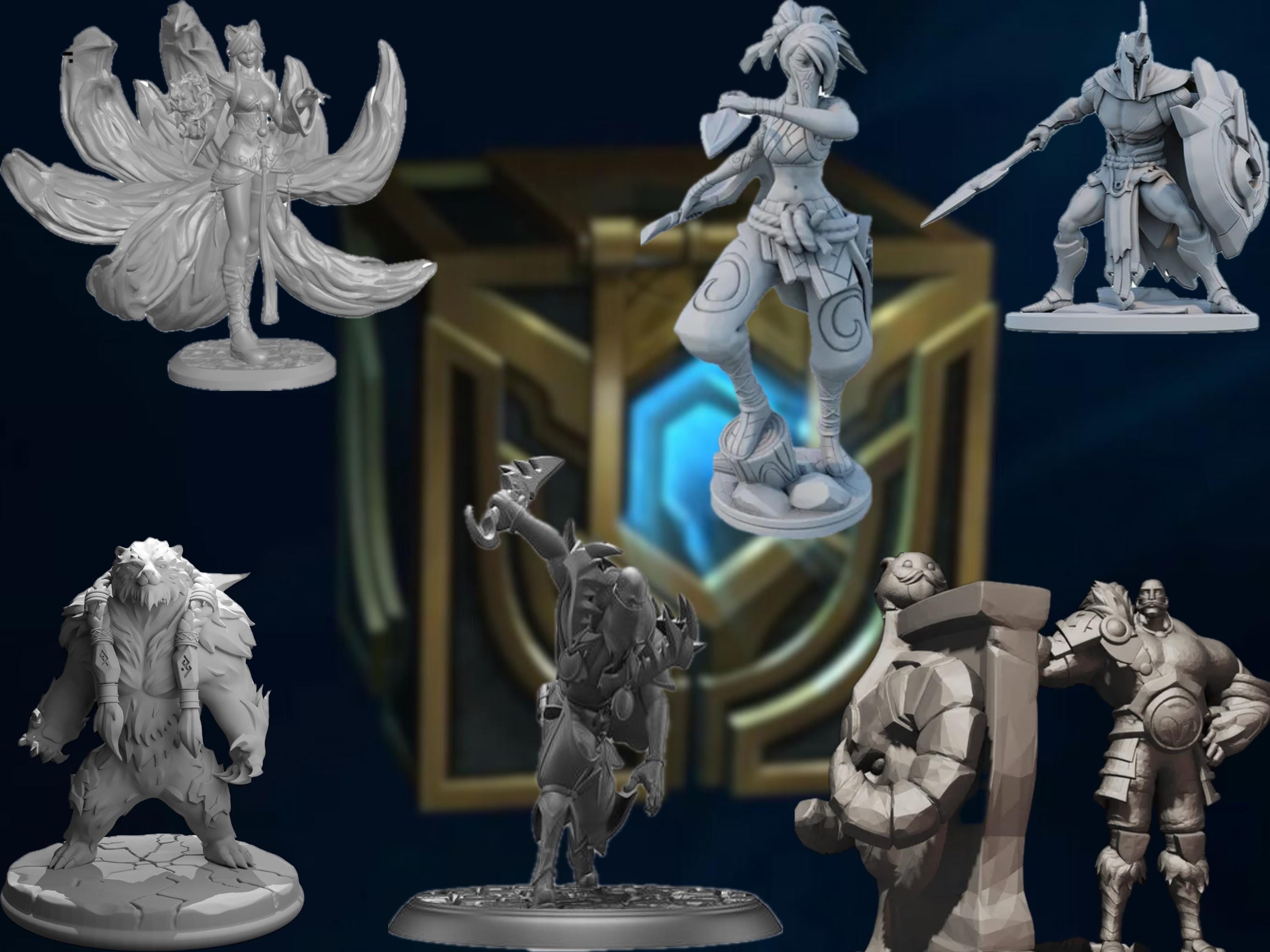 League of Legends Champion Miniatures – 3 inches/ 70-80mm Collectible Figurines