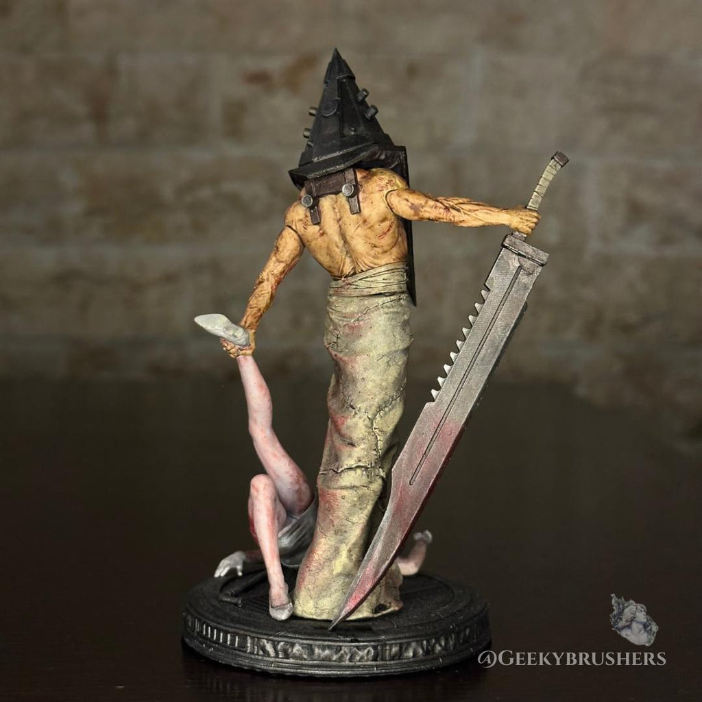 Pyramid Head Silent Hill Statue | Hand-Painted Resin Diorama (140mm)